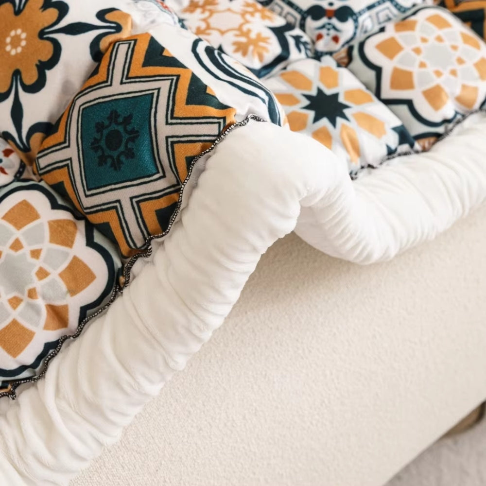 Bohemian Print Quilted Sofa Cover
