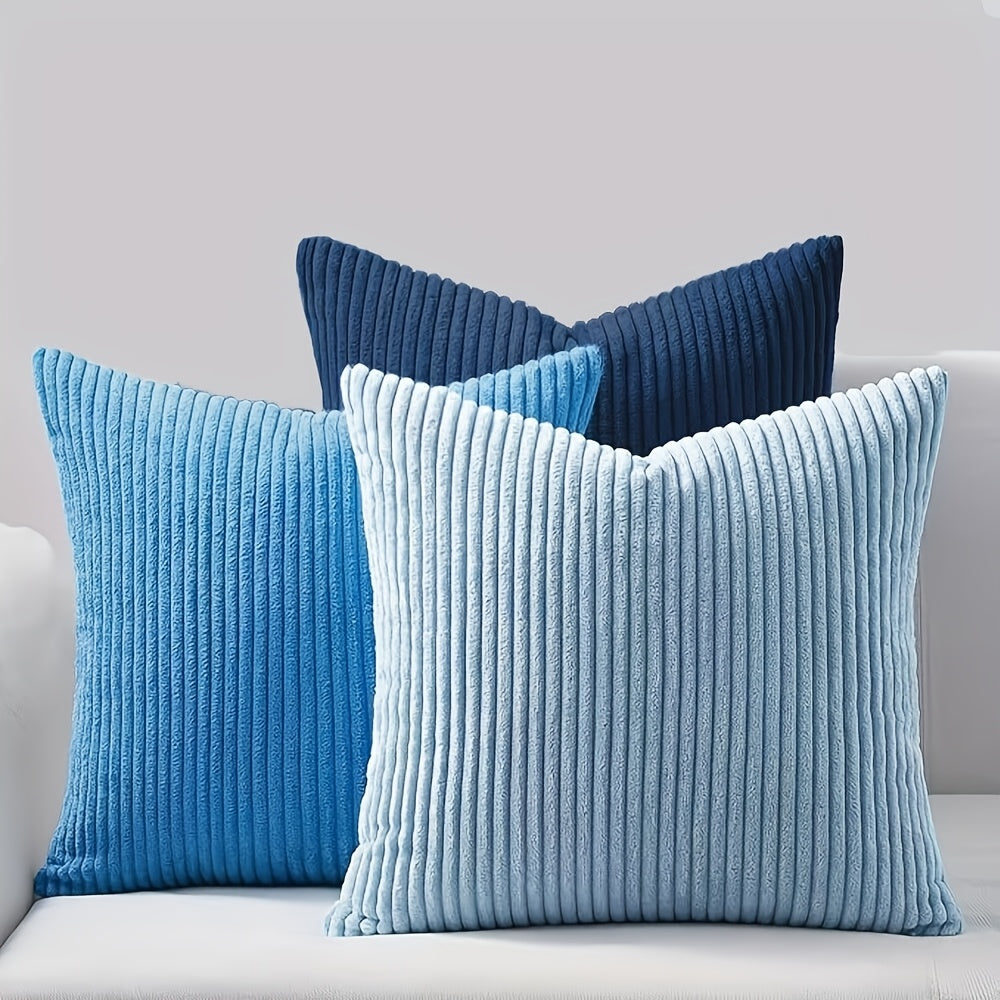 Bohemian Ribbed Cushion Cover with Striped Texture – Soft, Stylish and Decorative