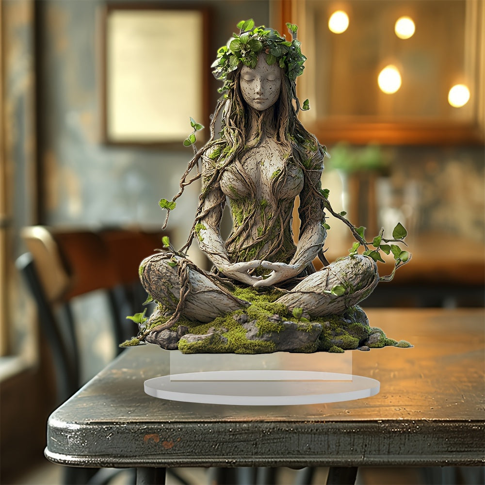 Bohemian Spiritual Goddess Acrylic Sculpture Home Decor