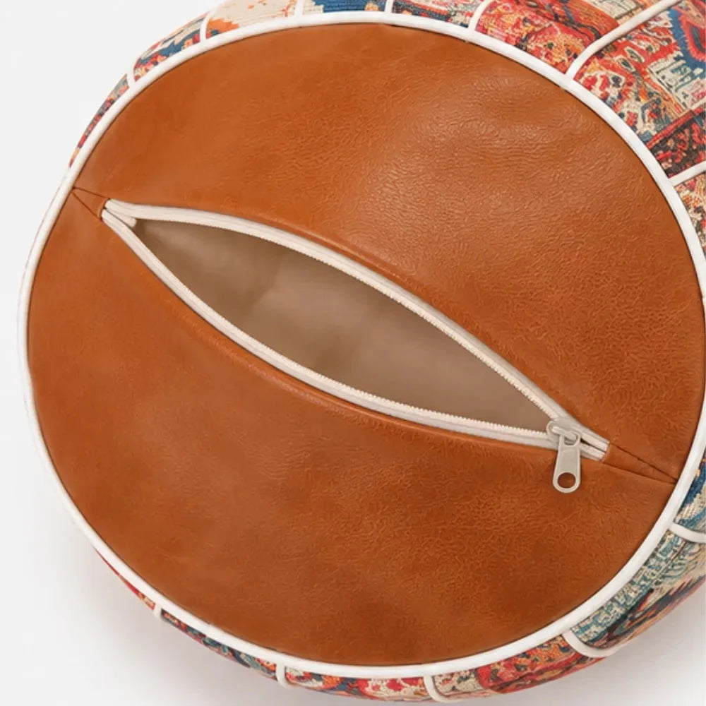 Bohemian Storage Ottoman Pouf with Hidden Compartment