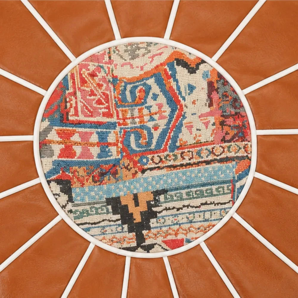 Bohemian Storage Ottoman Pouf with Hidden Compartment