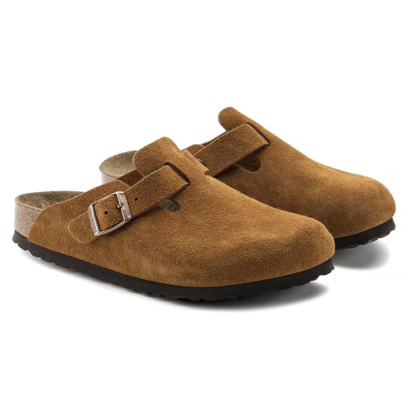 Boston | Suede Taupe – Classic Clogs with Cushioned Anatomical Footbed