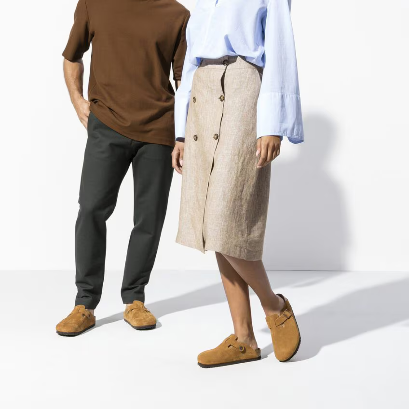 Boston | Suede Taupe – Classic Clogs with Cushioned Anatomical Footbed