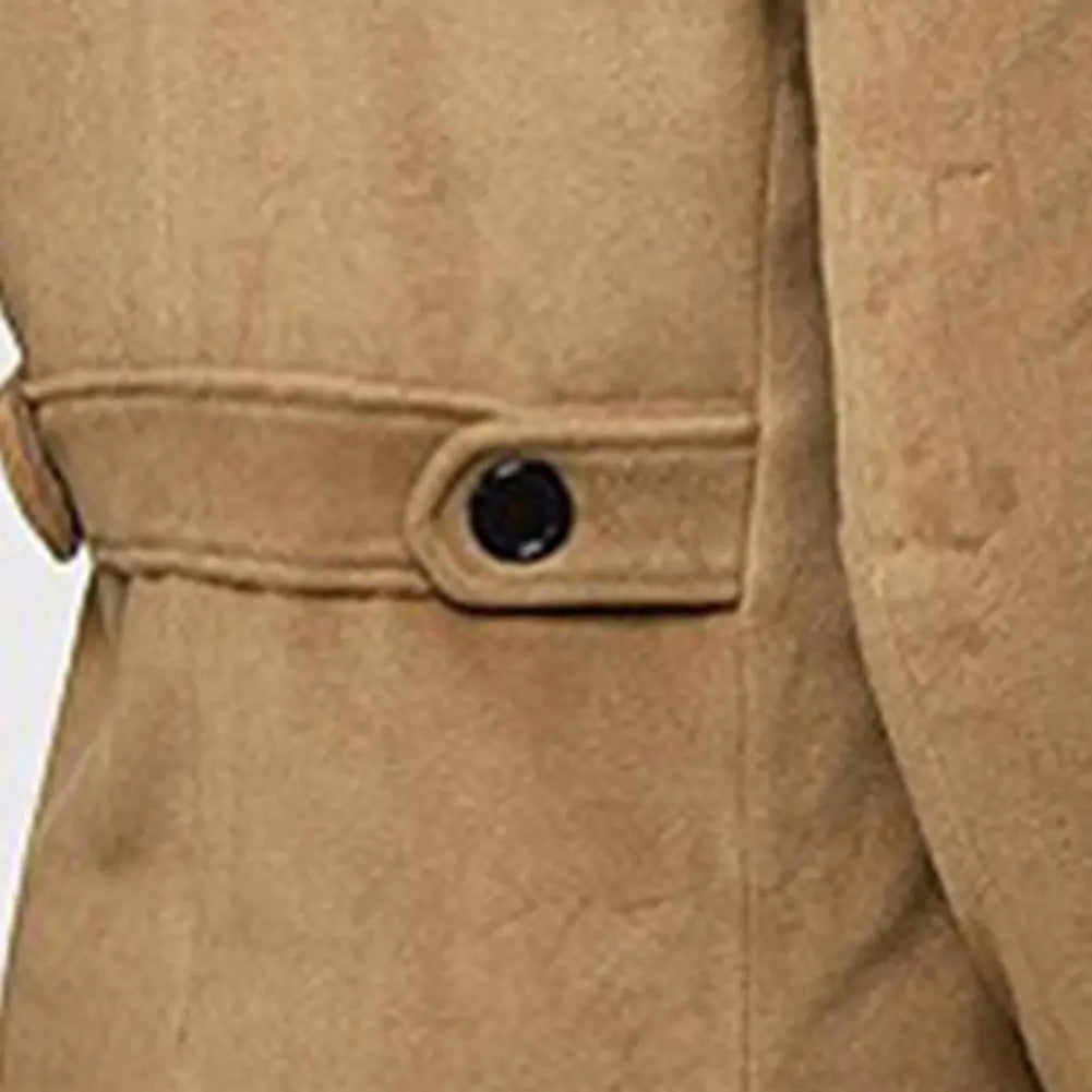 British Style Trench Coat - Double-Breasted Windproof Jacket