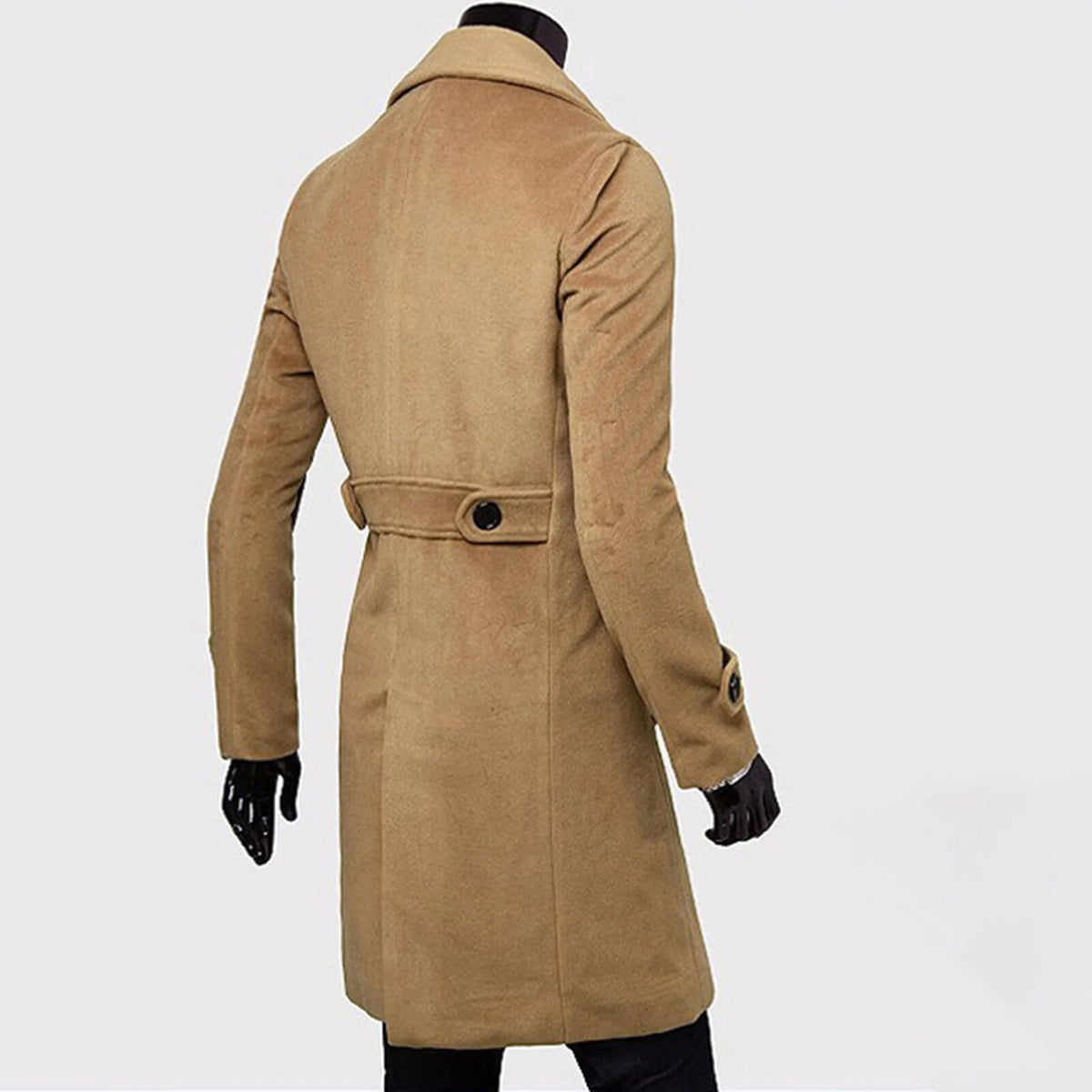 British Style Trench Coat - Double-Breasted Windproof Jacket