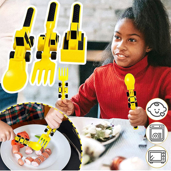 Bulldozer Children's Cutlery Set