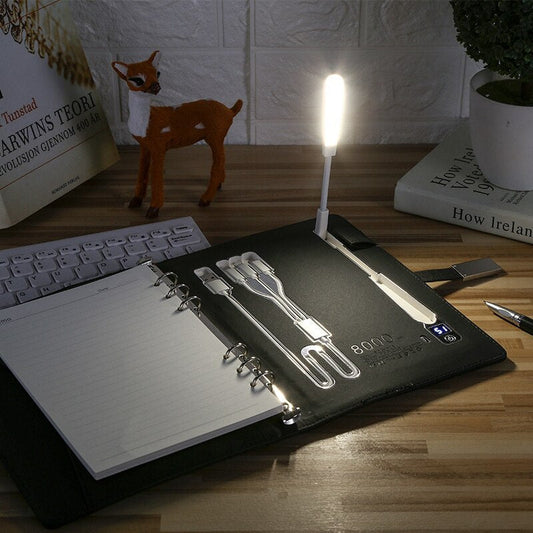 Business Class Charging Notebook with Power Bank and Light
