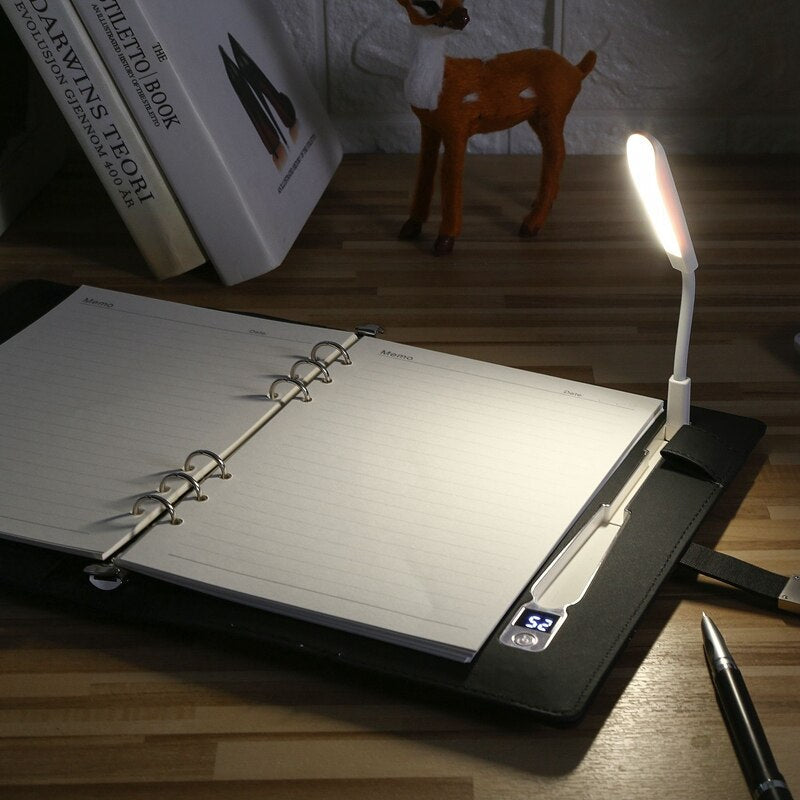 Business Class Charging Notebook with Power Bank and Light