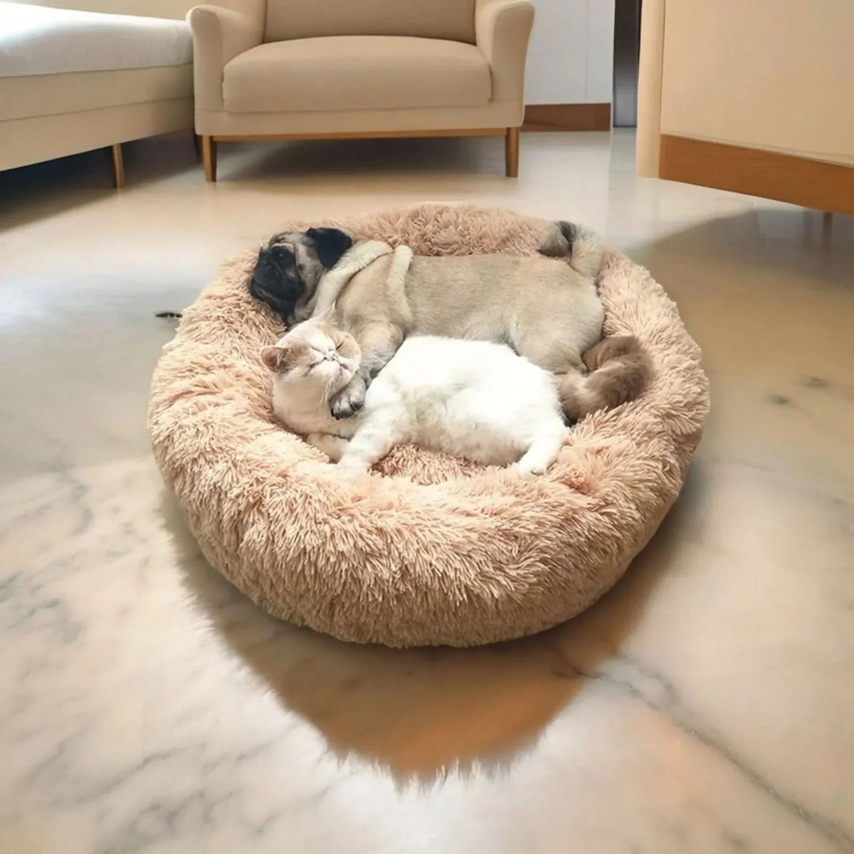 Calming Dog Cushion — Enclosed Den Design, Supportive Raised Edges