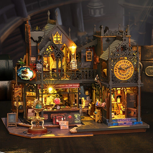 Captivating Book House – 3D Wooden Puzzle with Magical Lighting
