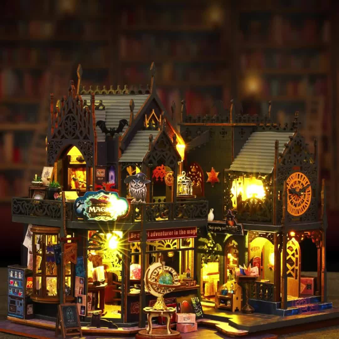 Captivating Book House – 3D Wooden Puzzle with Magical Lighting