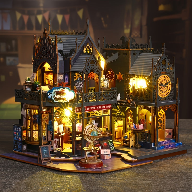 Captivating Book House – 3D Wooden Puzzle with Magical Lighting