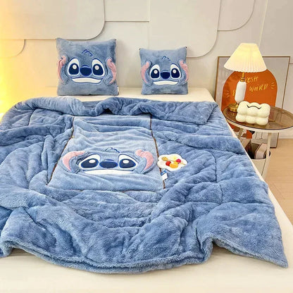 Cartoon Blanket and Pillow Set