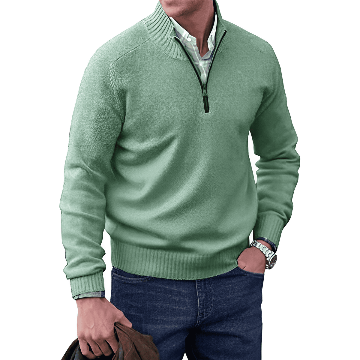 Cashmere Half-Zip Jumper