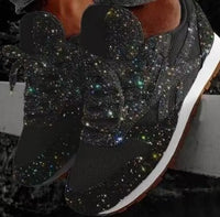 Sisica | Glitter & Sequin Lace-Up Sneakers