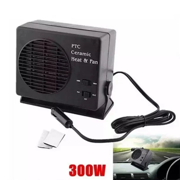 Charly | 12V Ceramic Car Heater Fan | 150W-300W | Portable Defroster w/ Automatic Thermostat