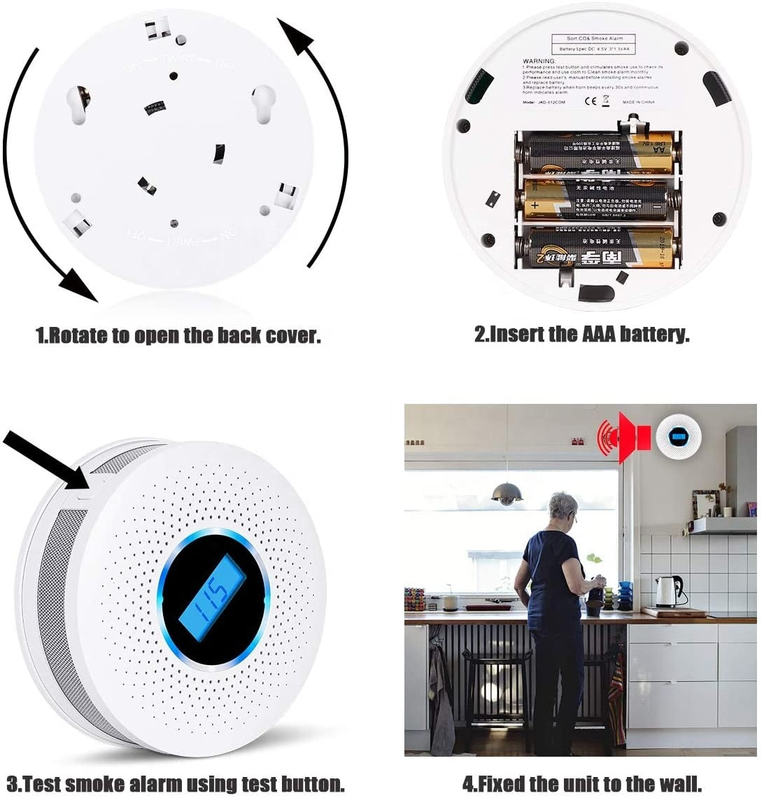 Charly | 2-in-1 Carbon Monoxide & Smoke Detector with Display