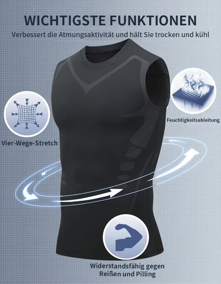 Charly | 2024 New version Ionic Shaping sleeveless shirt without sleeves