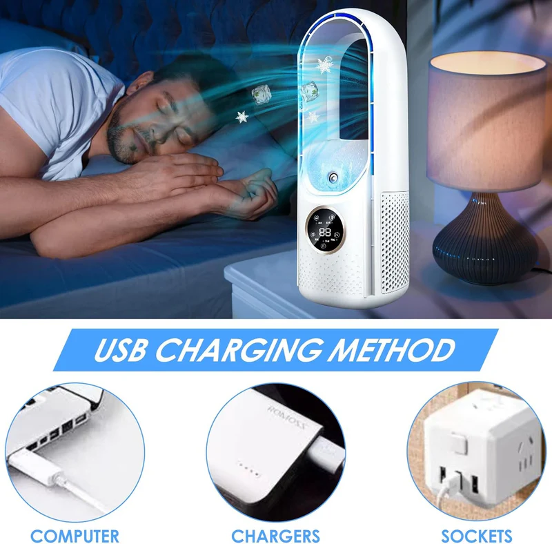 Charly | 2025 Blade-Free Silent Portable Air Conditioner for Home and Office