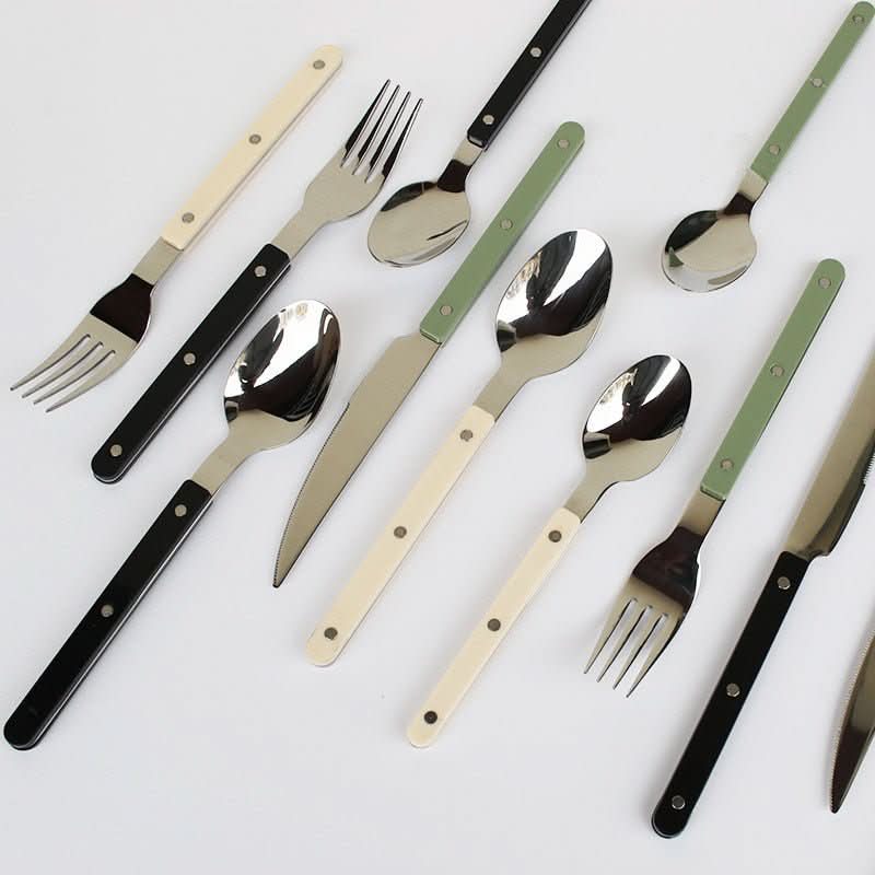 Charly | 24-piece stainless steel cutlery set with engraving