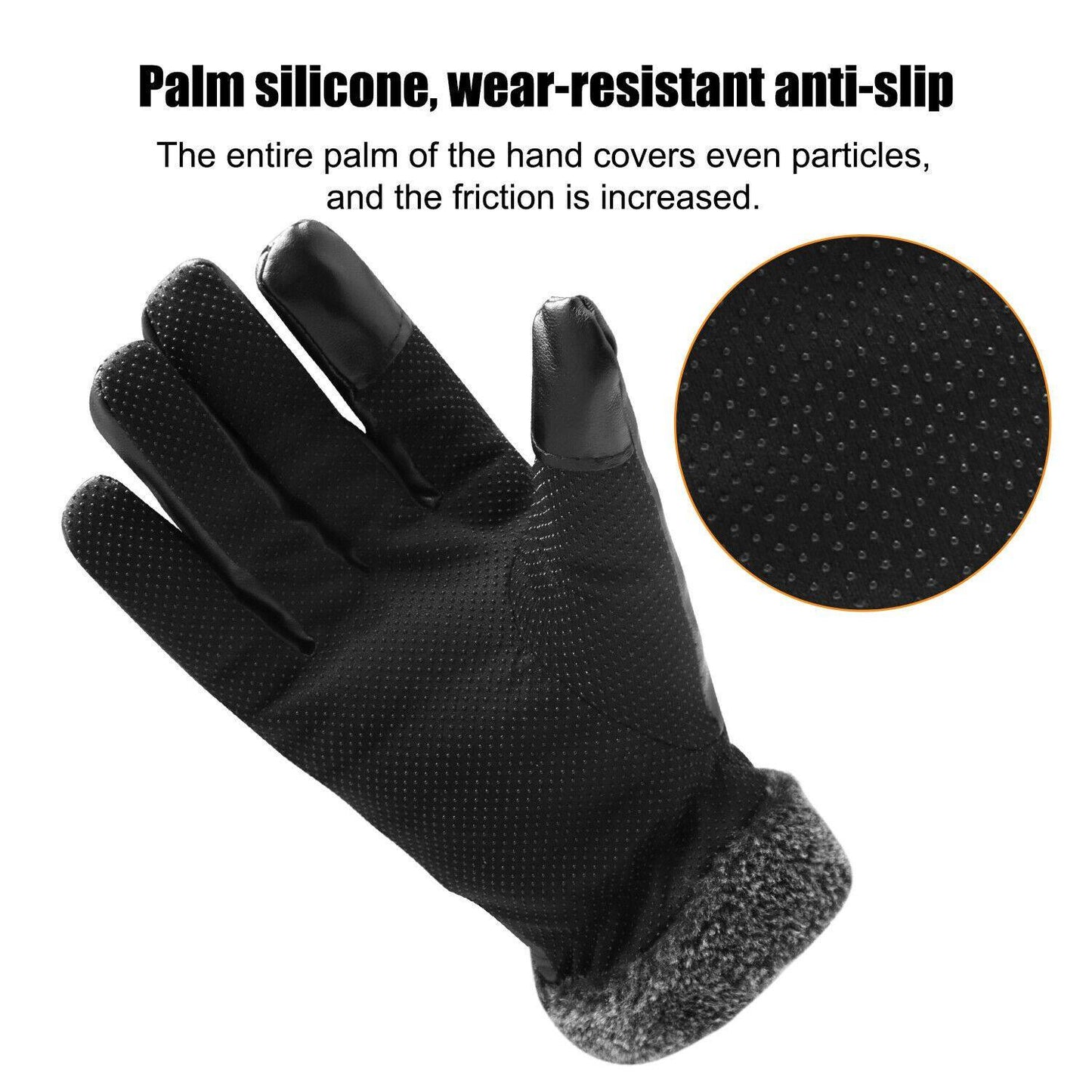 Charly | -30℃ Waterproof, Warm Leather Ski Gloves for Winter | Touchscreen Compatible