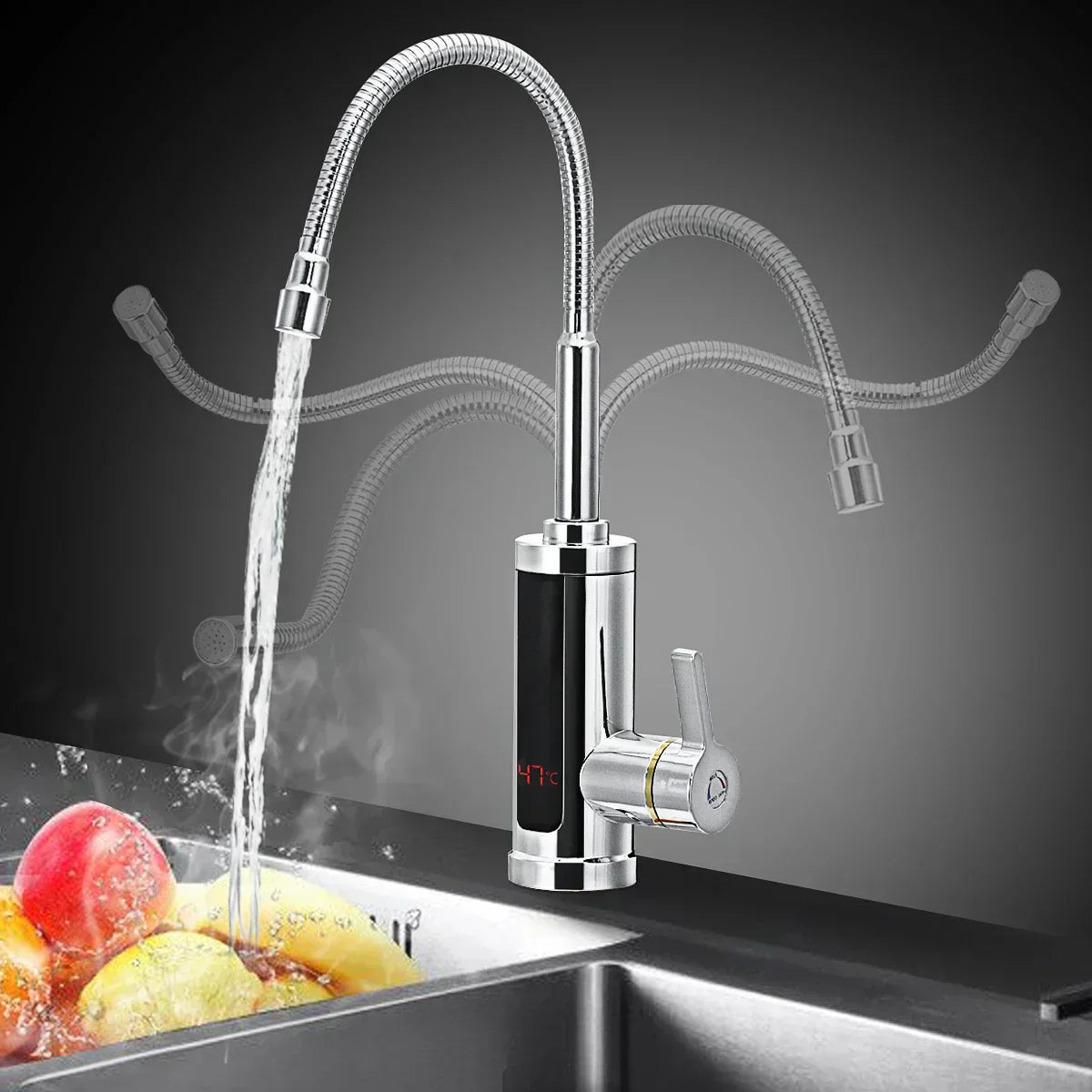Charly | 3000W Electric Kitchen Faucet with Instant Hot Water - FlowHeat