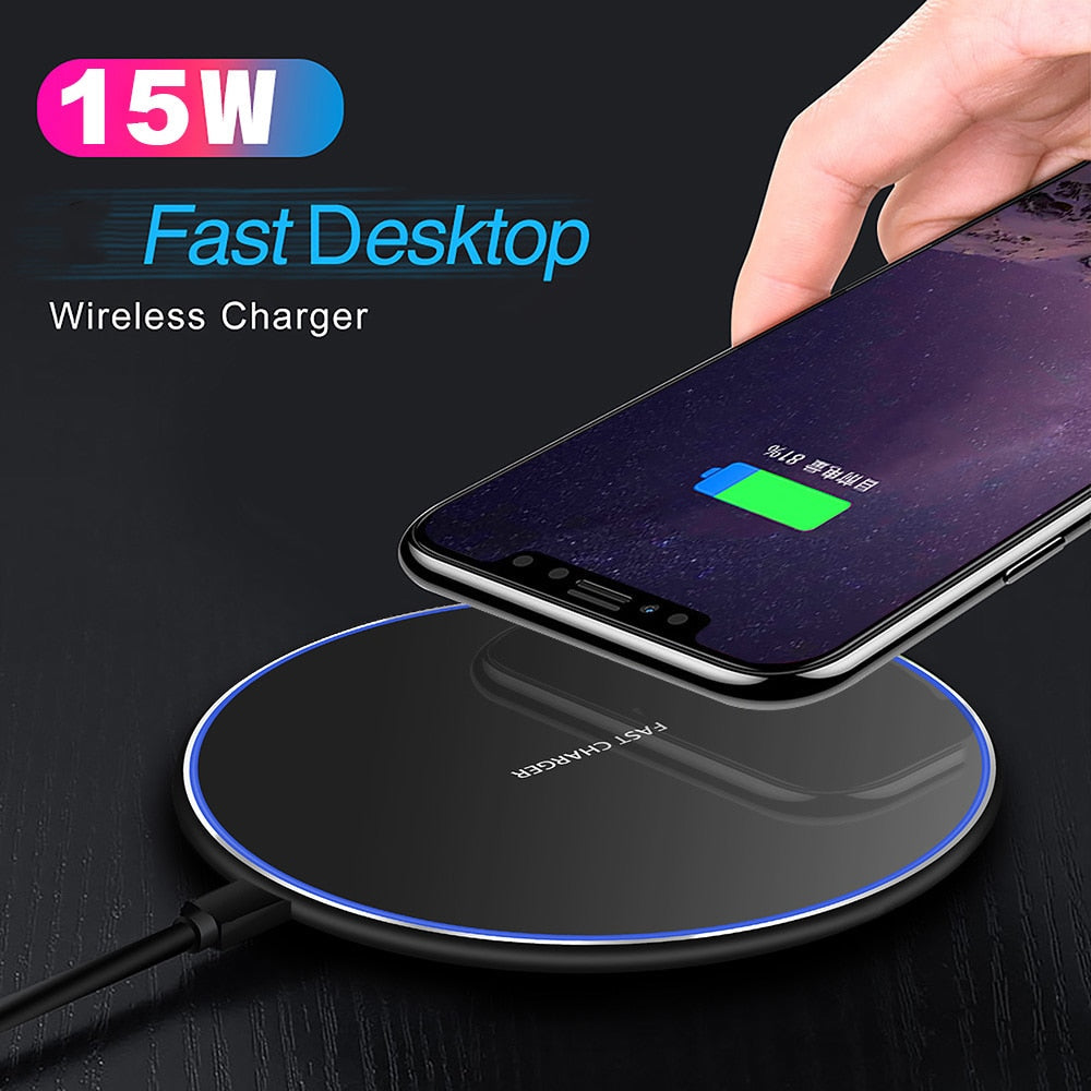 Charly | 30W Fast Wireless Charging Pad | Premium USB C Charging Cable MagSafe Charger for Apple iPhone, Samsung & Android - Fast Wireless Charging Pad