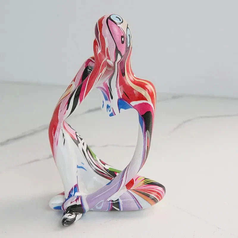 Charly | Abstract Thinker Sculpture | Handmade Resin Table Decoration