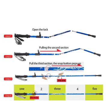 Charly | Adjustable Trekking Poles - Collapsible Telescopic Rod