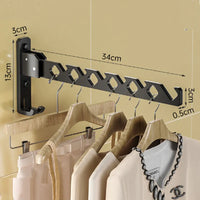 Sisica | Adjustable Wall-Mounted Clothes Rack - Foldable Clothes and Garment Organizer with High Load Design