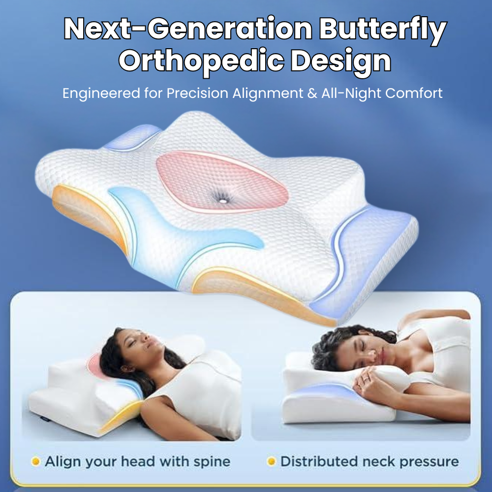 Charly | Anti-Snore Pillow | Ergonomic Neck and Head Support | White