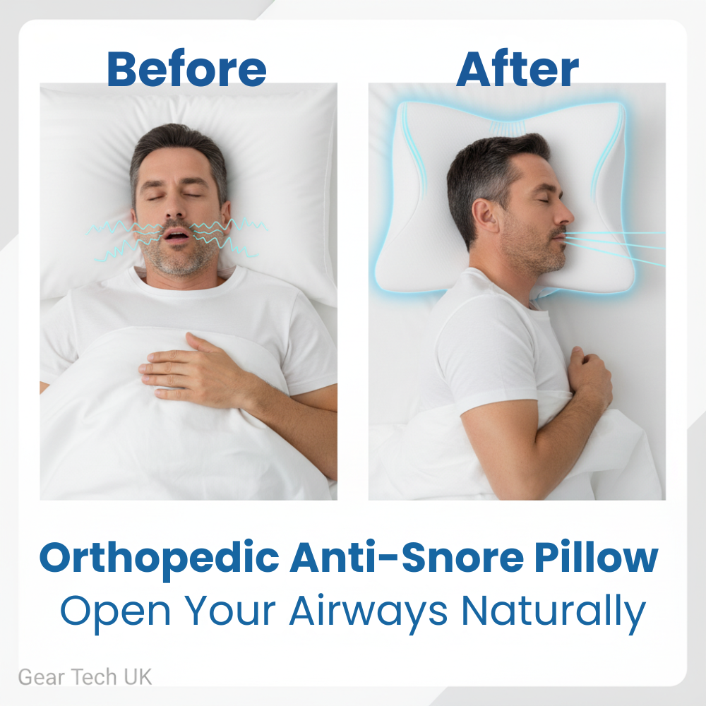 Charly | Anti-Snore Pillow | Ergonomic Neck and Head Support | White