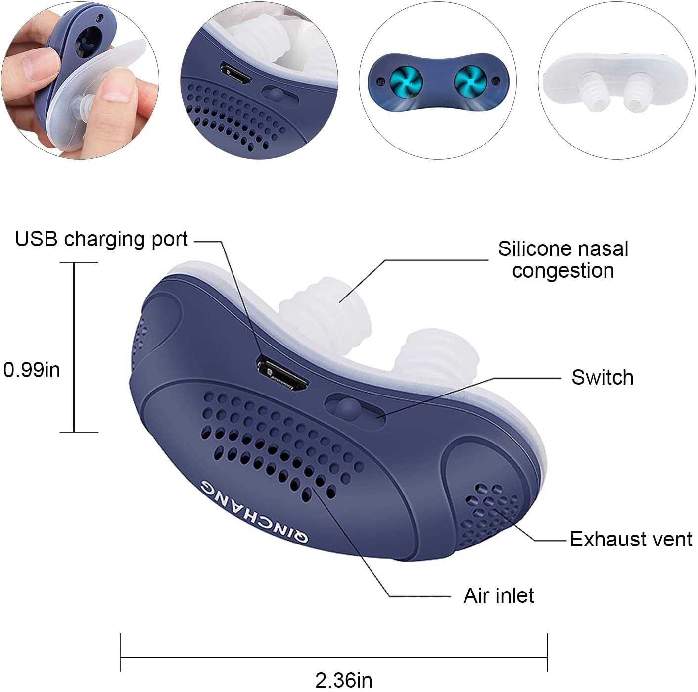 Charly | Anti-Snoring Device | Tubeless, Maskless Micro-CPAP