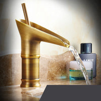 Sisica | Brass Waterfall Sink Faucet - Antique Style