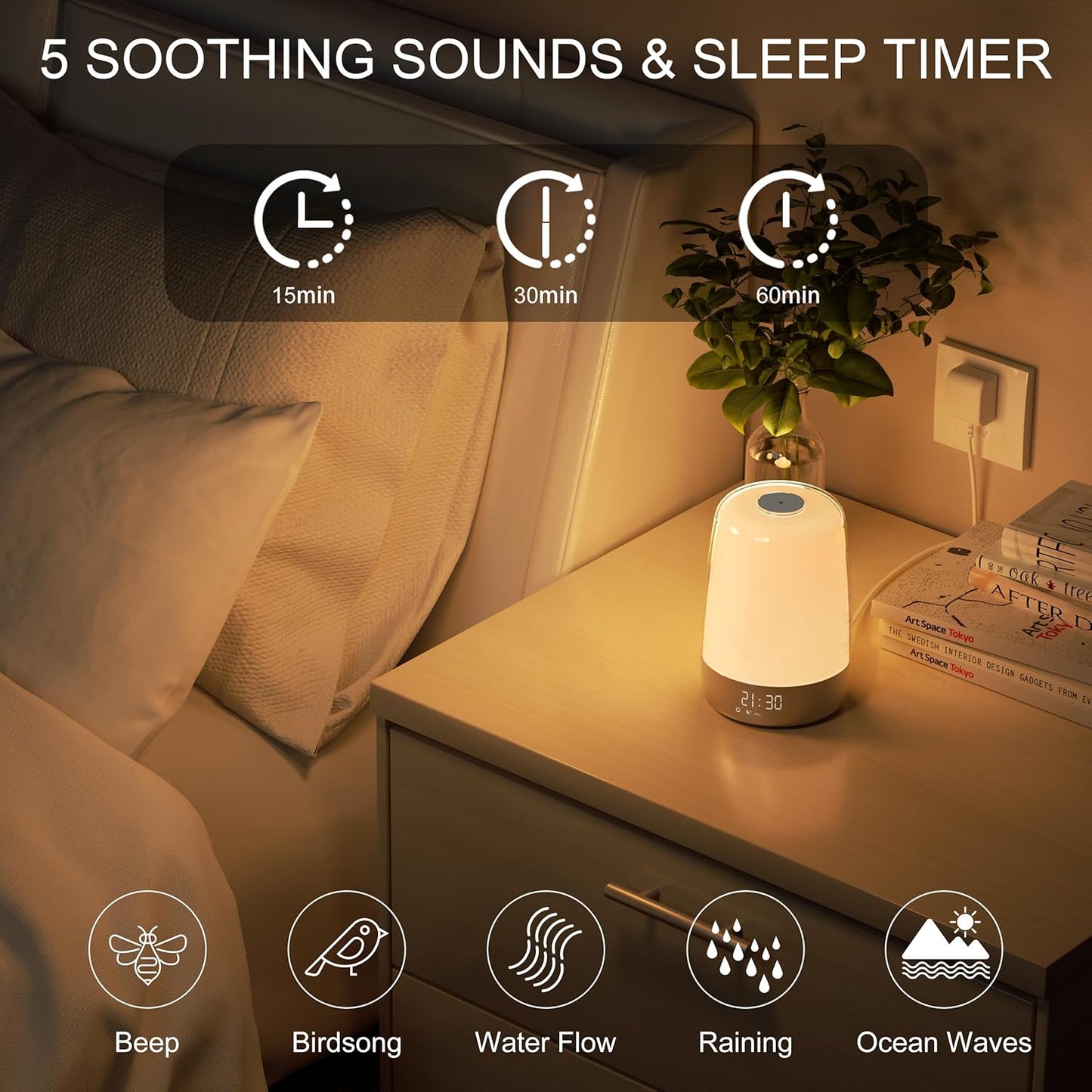 Charly | Aurora Wake-Up Light | Sunrise & Sunset | USB-C Rechargeable
