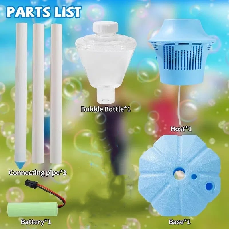 Charly | Automatic Bubble Maker for Kids | BubbleFun Magical Bubble Play | 20,000+ Bubbles/Min | Adjustable Height | Portable