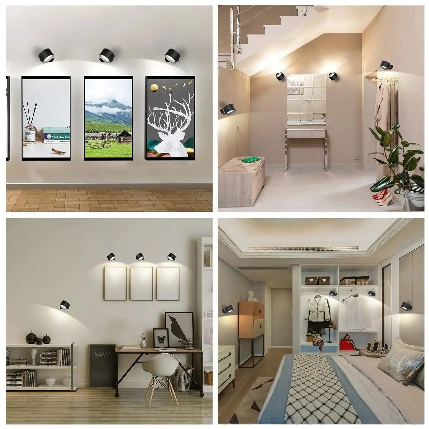 Charly | Battery Powered Wall Lamp | Rechargeable, 360° Adjustable and Wireless for Bedrooms, Hallways, and Reading Corners