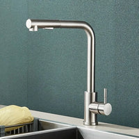 Sisica Kitchen Faucet | Black Pull-Out, 2-Mode Stream/Spray, Stainless Steel