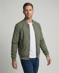 Sisica | Men's Classic Ribbed Trim Bomber Jacket