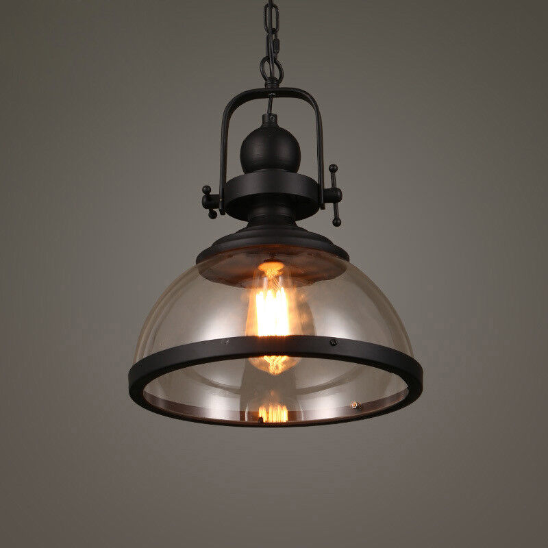 Charly | Bowl-Shaped Glass Pendant Light | Industrial Retro Design