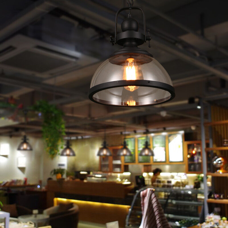 Charly | Bowl-Shaped Glass Pendant Light | Industrial Retro Design