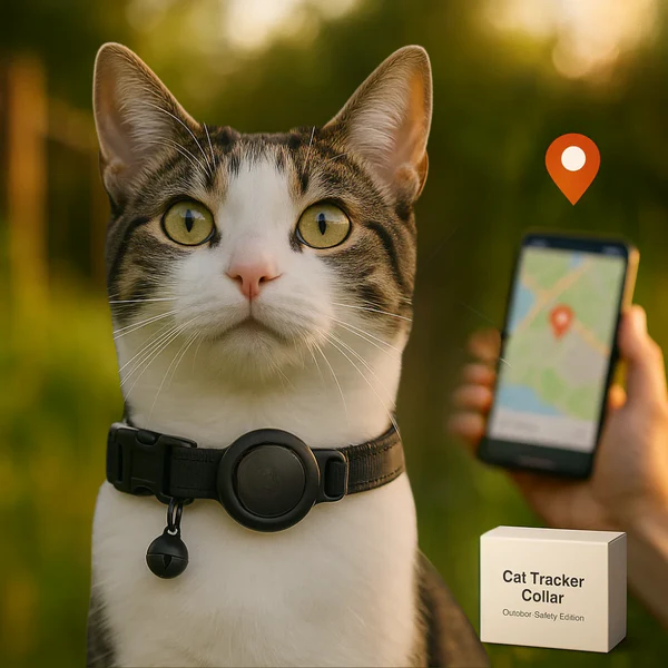 Charly | Cat GPS Tracking Collar | Quick Release Lock, Reflective Design & Durable for Outdoor Safety Adventures