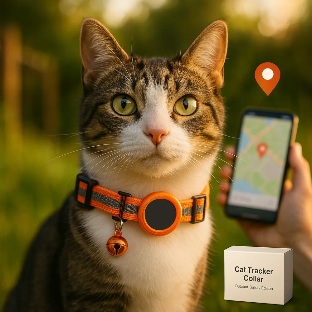 Charly | Cat GPS Tracking Collar | Quick Release Lock, Reflective Design & Durable for Outdoor Safety Adventures