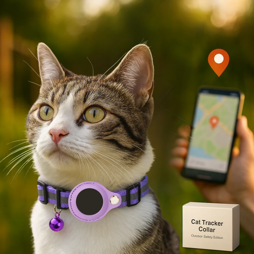 Charly | Cat GPS Tracking Collar | Quick Release Lock, Reflective Design & Durable for Outdoor Safety Adventures
