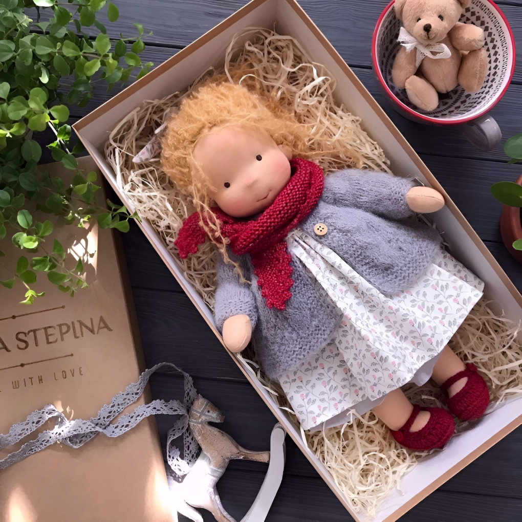 Charly | Children's Waldorf Cloth Doll - Handmade Cuddly Toy