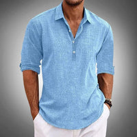 Sisica | Men's Relaxed Linen-Blend Casual Polo