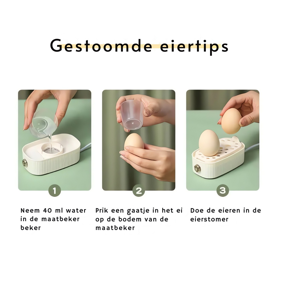 Charly | Compact Electric Egg Cooker for 2 Eggs