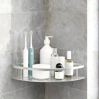 Sisica | Corner Shower Caddy, Wall-Mounted Organizer Shelf