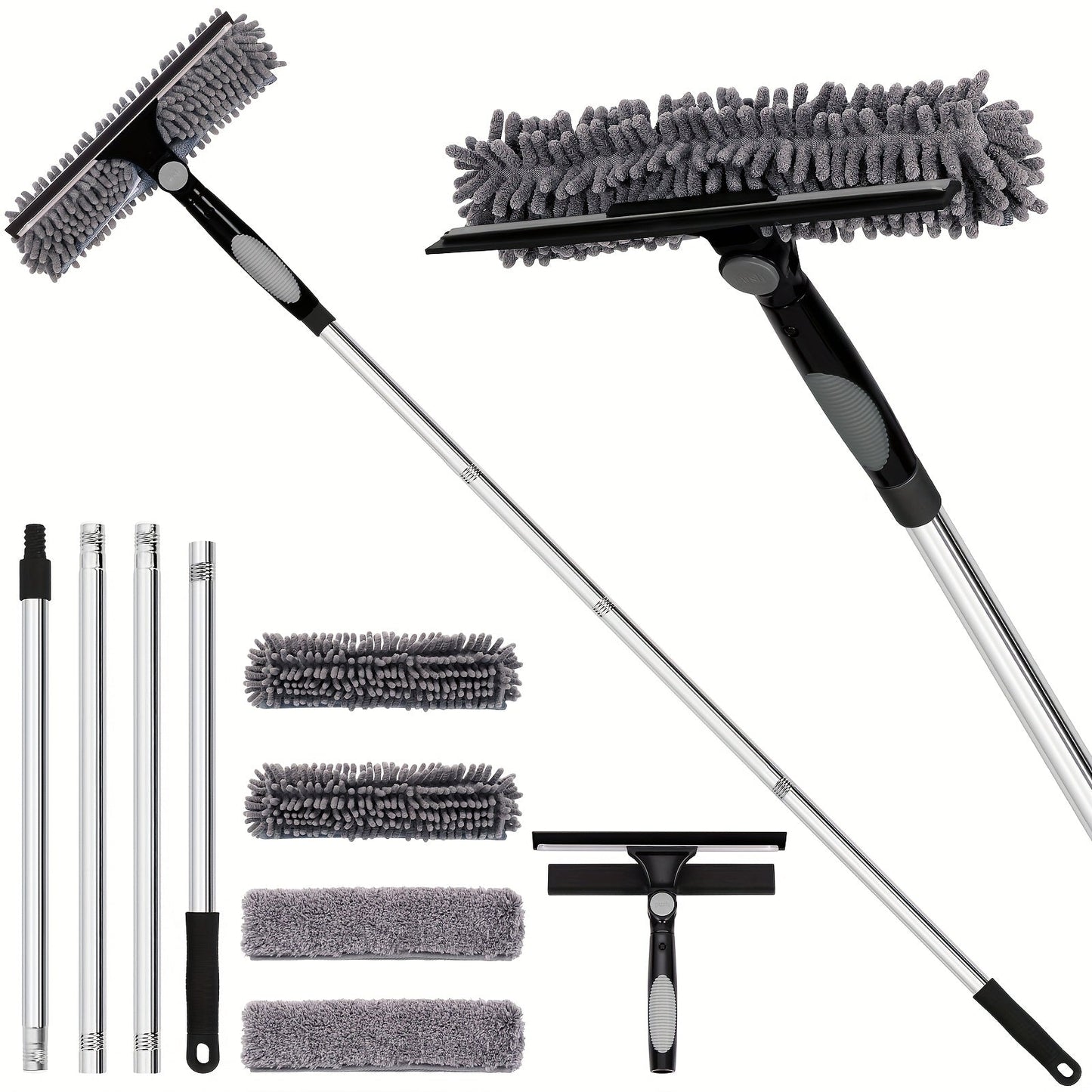 Charly | Crystal Clear Window Cleaner – Professional 2-in-1 Telescopic Window and Glass Cleaning System