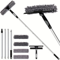 Sisica | Extendable Window Washer with Squeegee - Streak-Free Glass Tool
